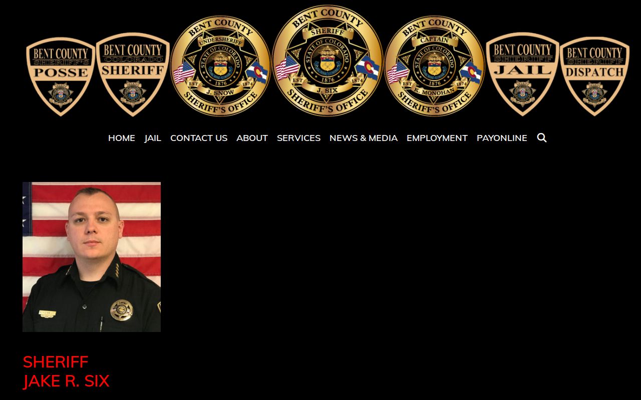 Bent County warrant records sheriff office homepage